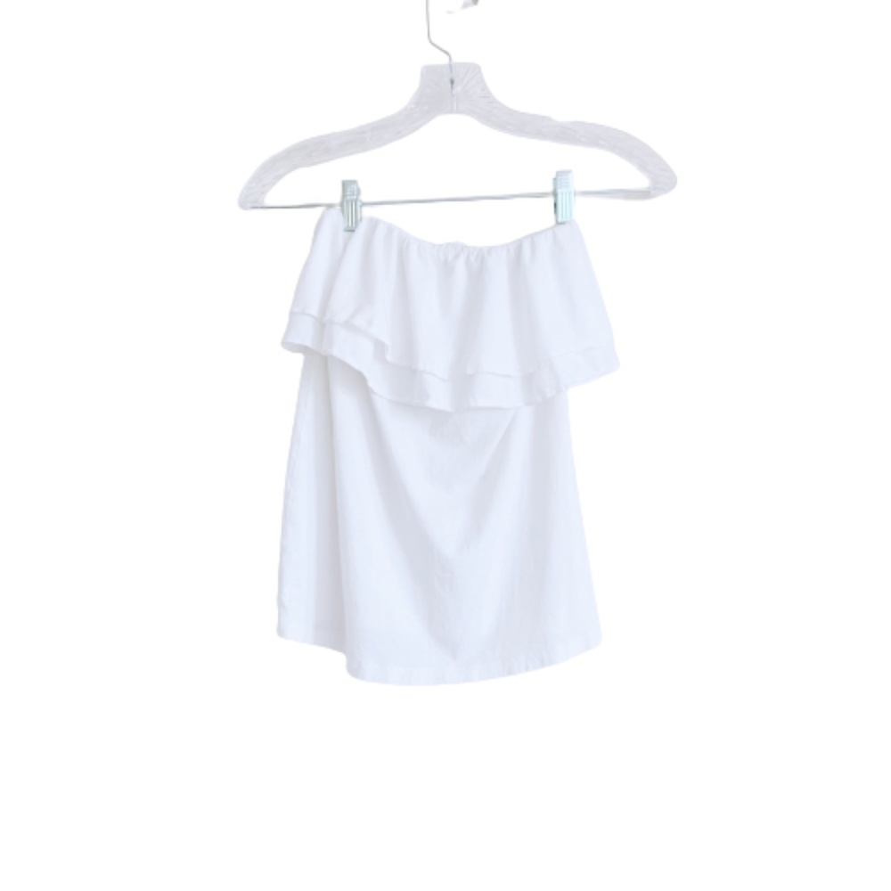 Lilly Pulitzer Rilo Ruffle Strapless Tube Top White - Picture 4 of 10